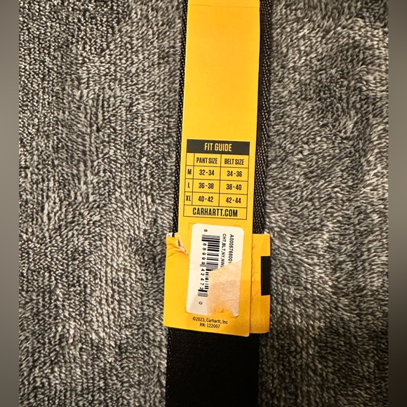 Carhartt Nylon Webbing Ladder Lock Belt, Low Profile Buckle Heavy Duty, XL 42-44 - Picture 4 of 4